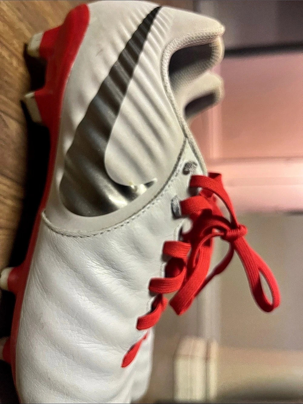 Nike Tiempo Legend VII Elite FG Soccer Cleats White & Red